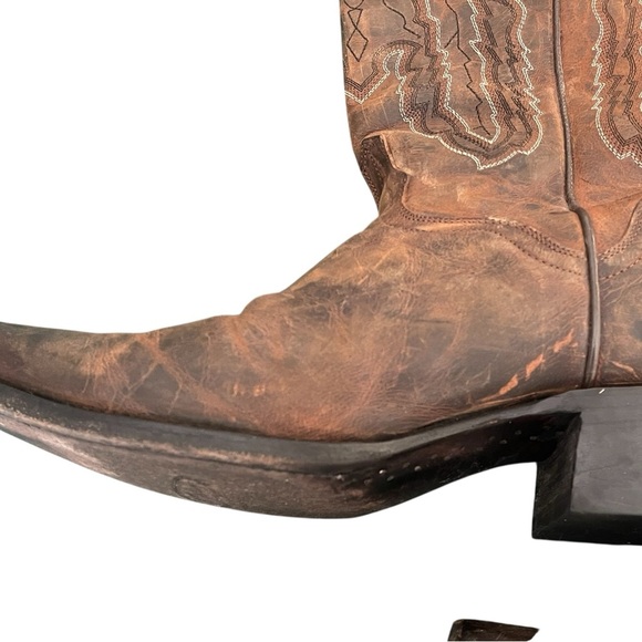J.B Dillon Crazy Horse Goat R-Toe Men’s Brown Cowboy Boot main image 4